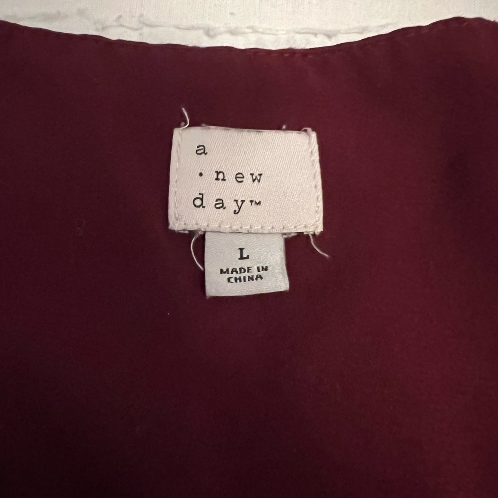 A New Day Long Sleeve V-Neck Swing Dress Size L EUC - Picture 5 of 7
